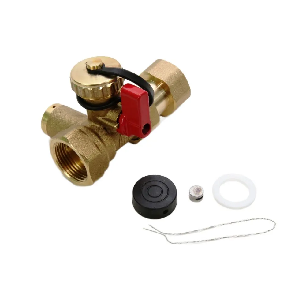 IPG Kappenventil DN20 3/4" x 3/4" mit KFE Kugelhahn für Ausdehnungsgefäße Heizung 8l - 50l