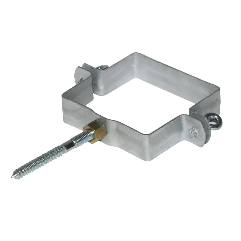 verzinkte Schelle mit Gewindemuffe M10 Fallrohrschelle 100x100mm Ablaufrohrschelle mit Stockschraube