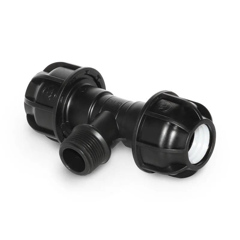 PE-Rohr T-Stück 90° Ø 25 mm x 3/4" AG Reiter Verbinder Verschraubung PP Polypropylen