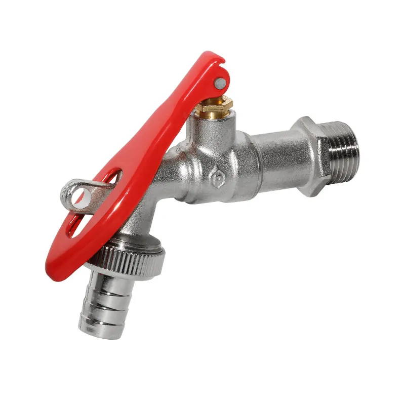 Kugelauslaufventil Auslaufkugelhahn Gartenhahn abschließbar Griff rot 1/2"