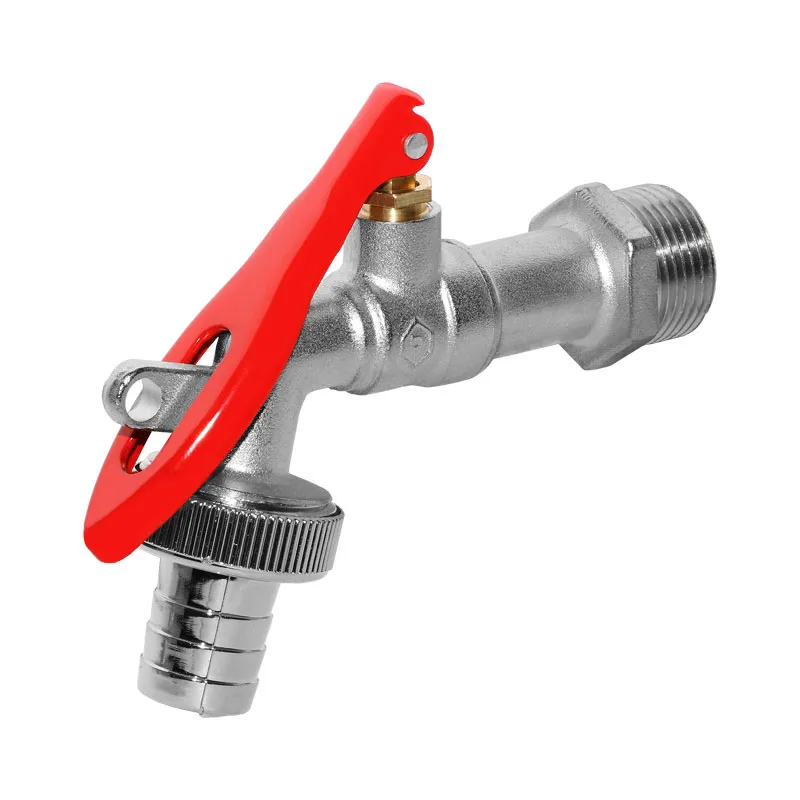 Kugelauslaufventil Auslaufkugelhahn Gartenhahn abschließbar Griff rot 3/4"