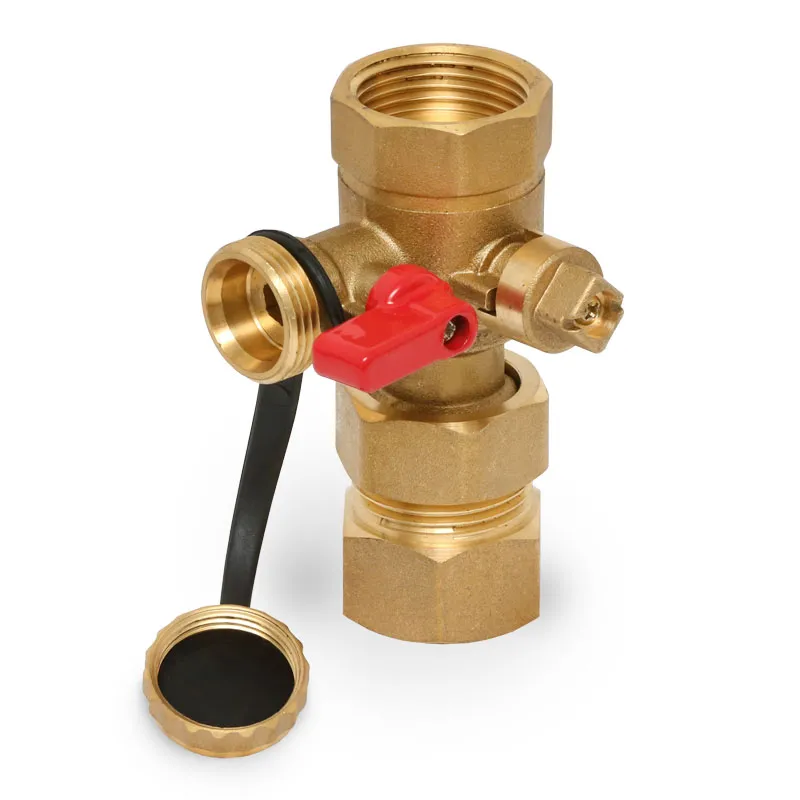 Kappenventil DN25 comfort 1"mit KFE Kugelhahn für Ausdehnungsgefäße Heizung 80l - 1000l