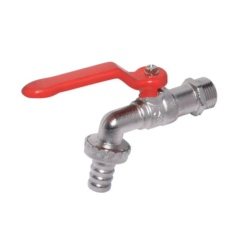 Kugelauslaufventil Wasserhahn Auslaufkugelhahn Gartenhahn Griff rot 1/2" DN15