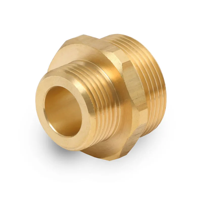 Doppelnippel Reduziernippel Messing kurz reduziert 1"x 1 1/4" beidseitig flachdichtend