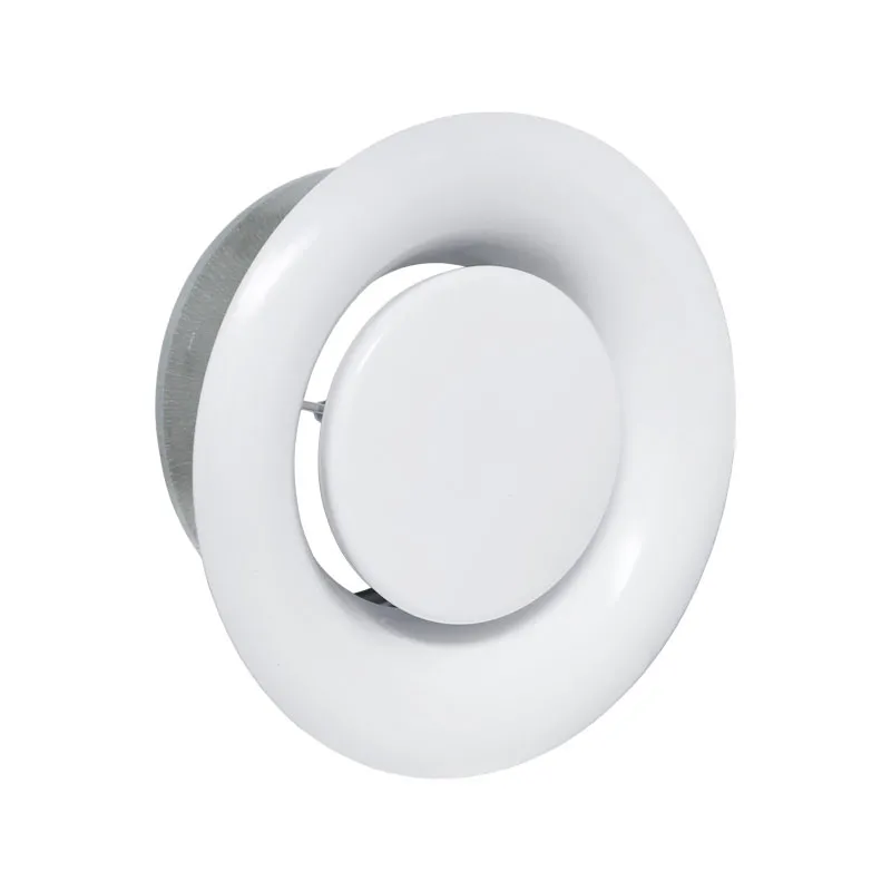 Abluftventil aus Stahlblech mit Stutzen 100 mm weiß DVS100