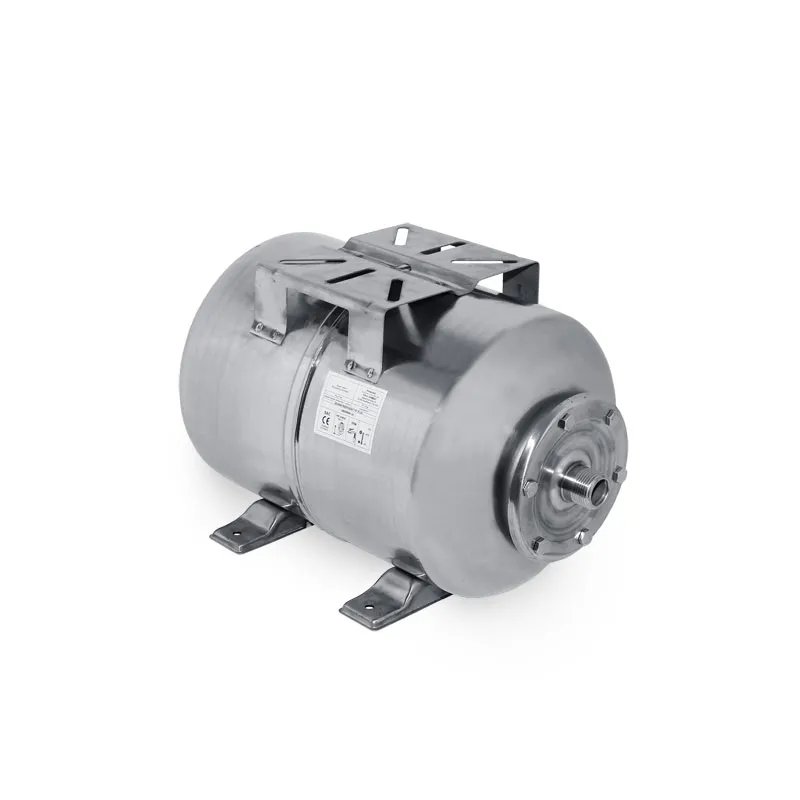 Edelstahl Ausdehnungsgefäß INOX 24l für Hauswasserwerk horiz. für Jetpumpe Membranausdehnungsgefäß