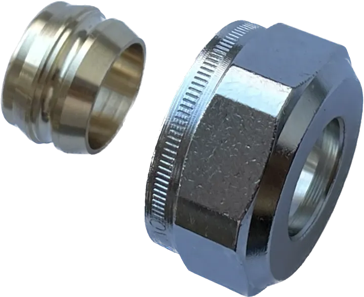 Oventrop Klemmringverschraubung "Ofix CEP" für AG 3/4" Eurokonus auf 15mm Überwurfmutter vernickelt