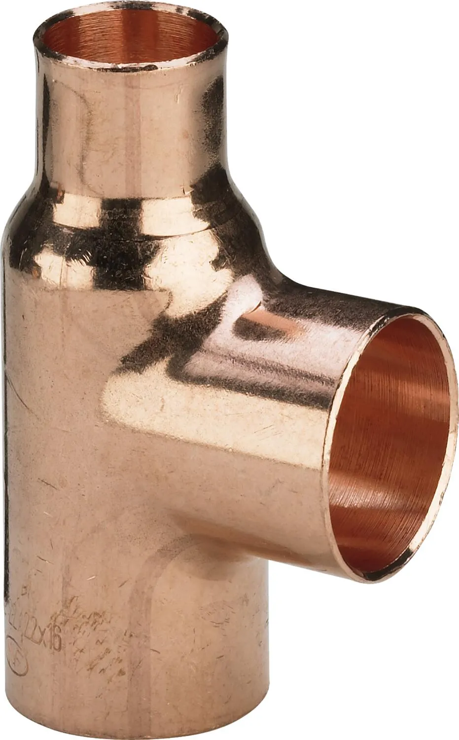 VIEGA T-Stück mit Lötanschluss reduziert Löt 95130 in 42x35x35mm Kupfer 122591