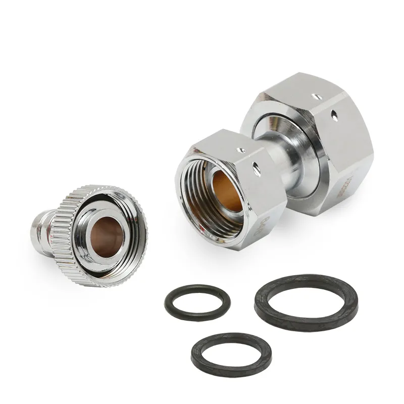 Doppelverschraubung Zapfhahnverschraubung für Wasserzähler QN 2,5 plombierbar 1 x 1" und 1x 3/4" Üb