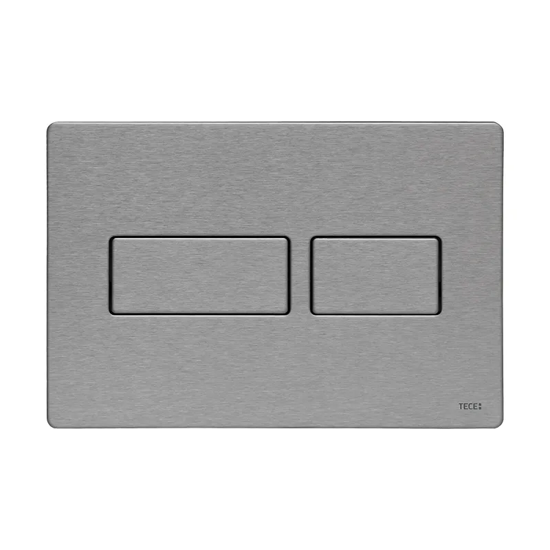 TECEsolid WC-Betätigungsplatte Edelstahl gebürstet mit Antifingerprint für Zweimengentechnik 9240434