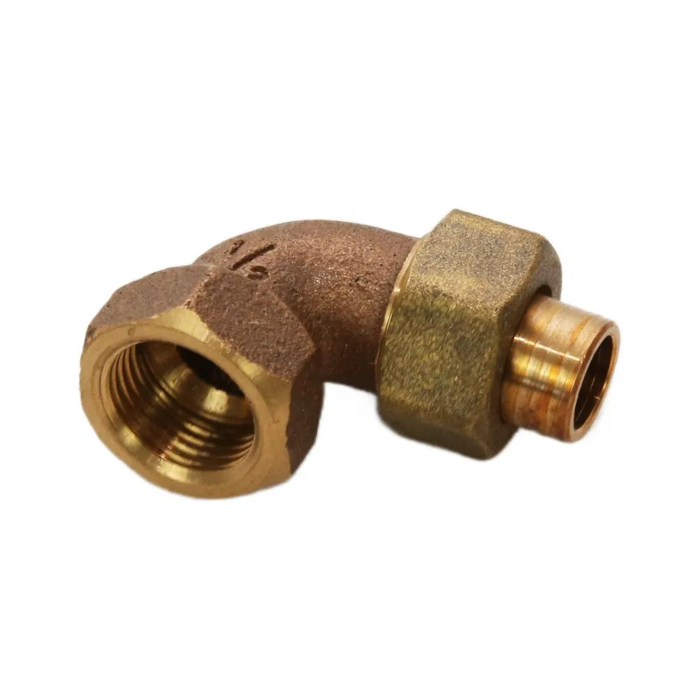 Lötverschraubungswinkel konisch dichtend 12x1/2" IG, Rotguss