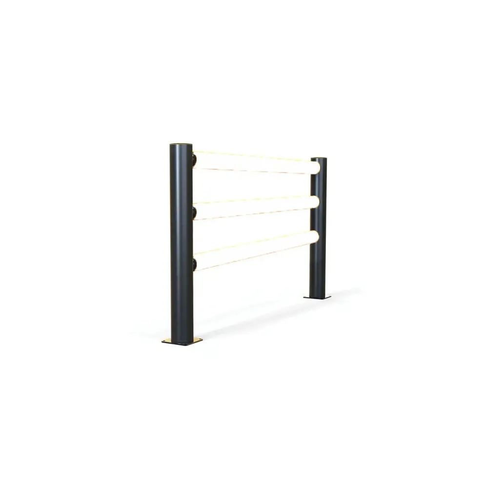 A-SAFE Eckpfosten für Rammschutzgeländer iFlex als Fußwegtrennung aus MEMAPLEX®, Innen- und Außenbereich, HxB