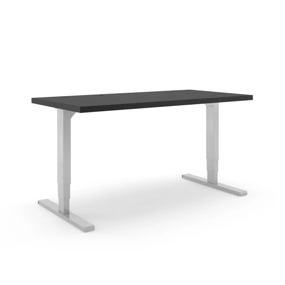 Actiforce Elektrisch höhenverstellbarer Schreibtisch Elements Solid 1800, inkl. 2 USB-Anschlüssen, schwarz / weiß
