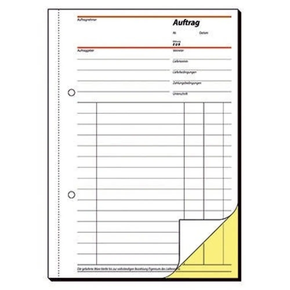 Sigel Auftragsformular SD001 DIN A5 selbstdurchschreibend 2x40Blatt