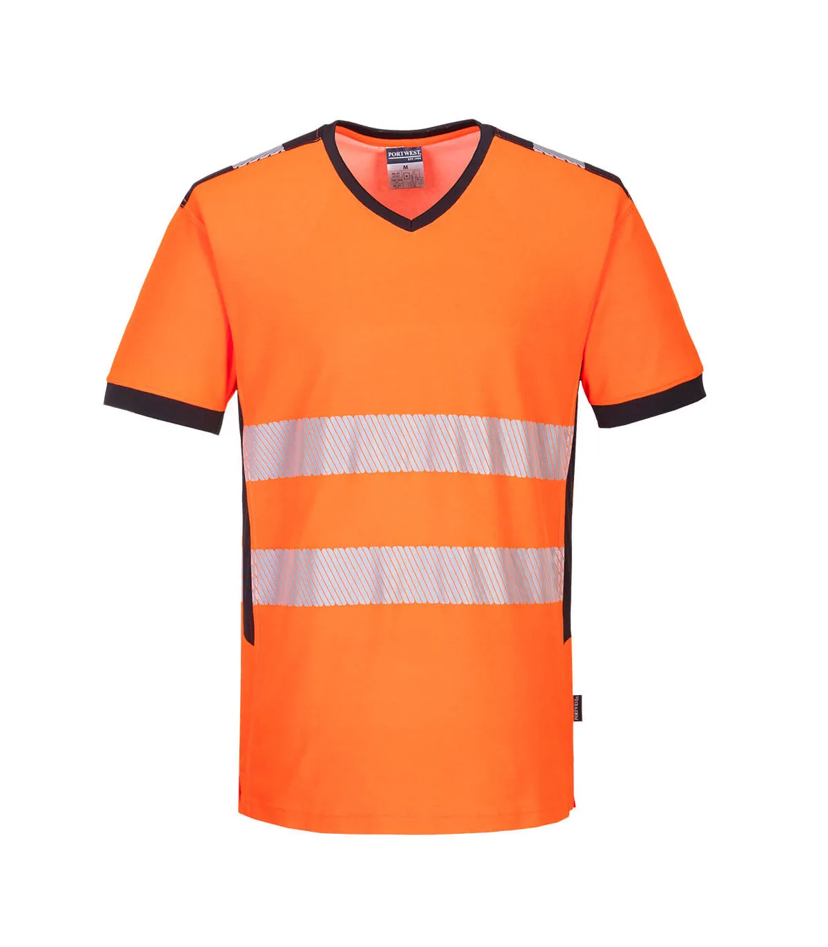 A.V PW3 T-Shirt mit V-Ausschnitt, segmentierte reflektierende Bänder PORTWEST PW310