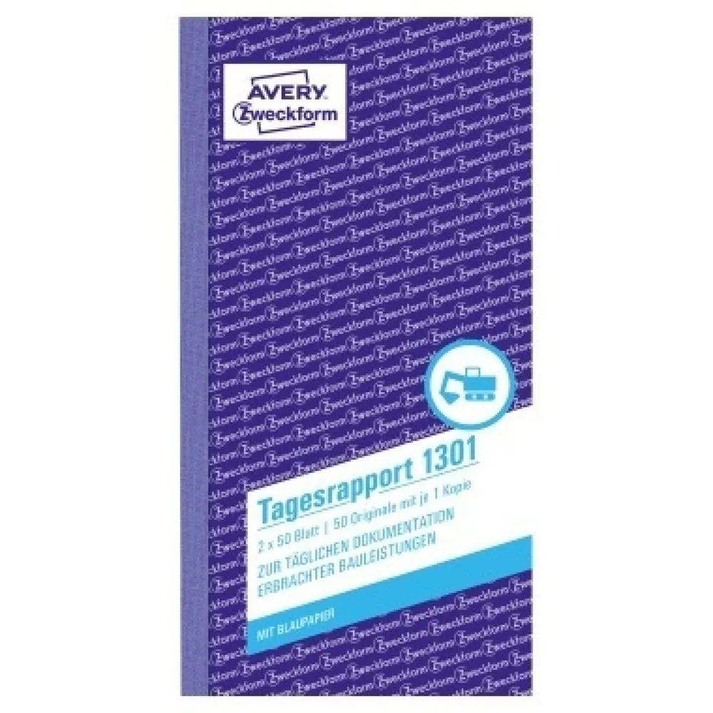 Avery Zweckform Bautagesbericht 1301 105x200 gelb 2x50Blatt