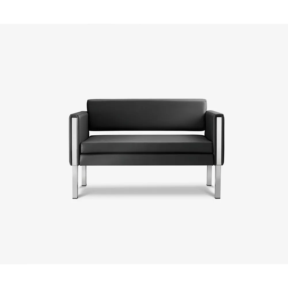 BISLEY Sofa Only, 2-Sitzer, Kunstleder, schwarz