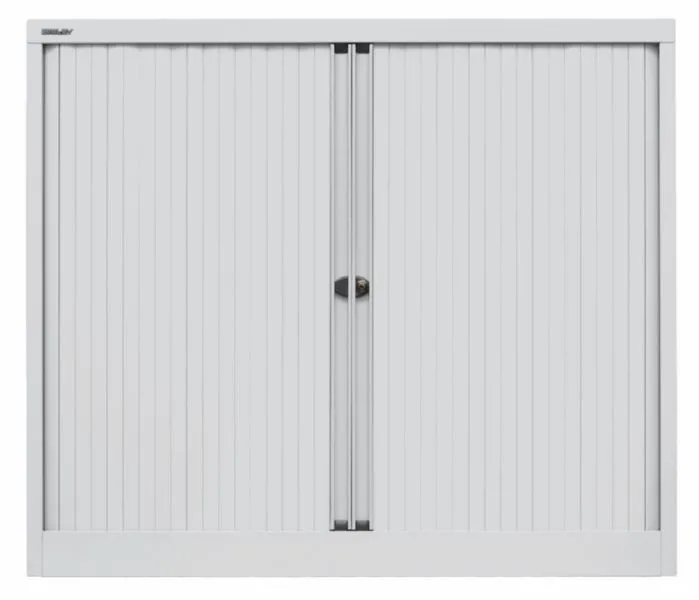 Bisley Rollladenschrank EuroTambour 2 Fachböden B 1200 mm grau