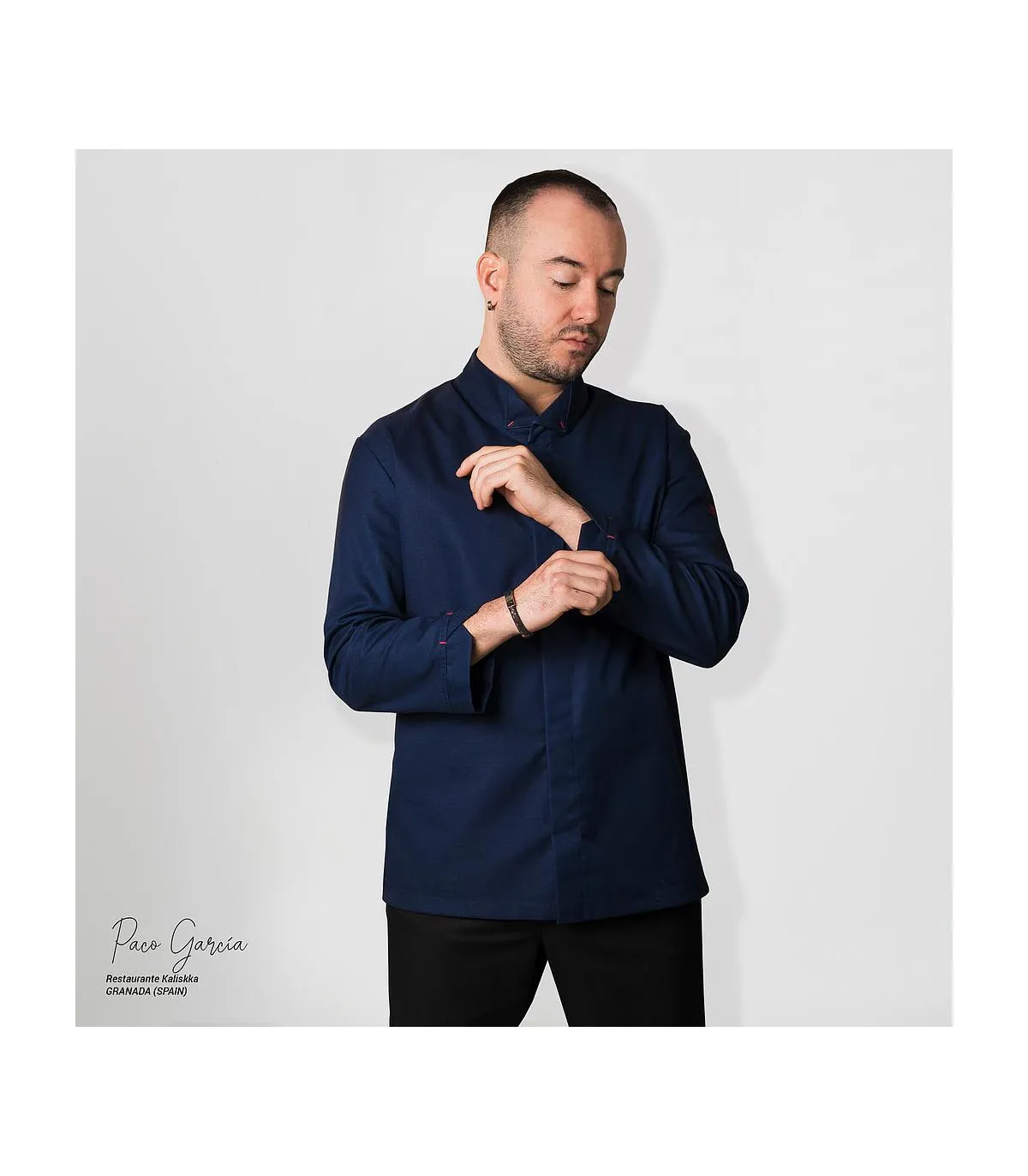 Cuisine Jacke lange Ärmel Hemd Hals, Stoff COOLMAX AMON UNIFORMES GARY'S 930021