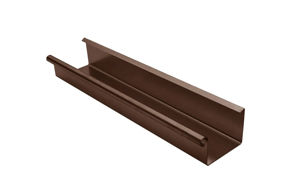 2x 3 Meter GRÖMO ALUSTAR Dachrinne kastenförmig Testa di Moro 250 / 3 m, SX (glatt), 83302