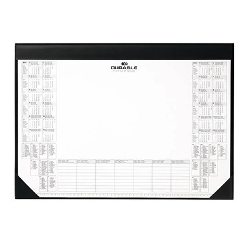 DURABLE Schreibunterlage 729101 59x42cm PVC mit Kalender schwarz