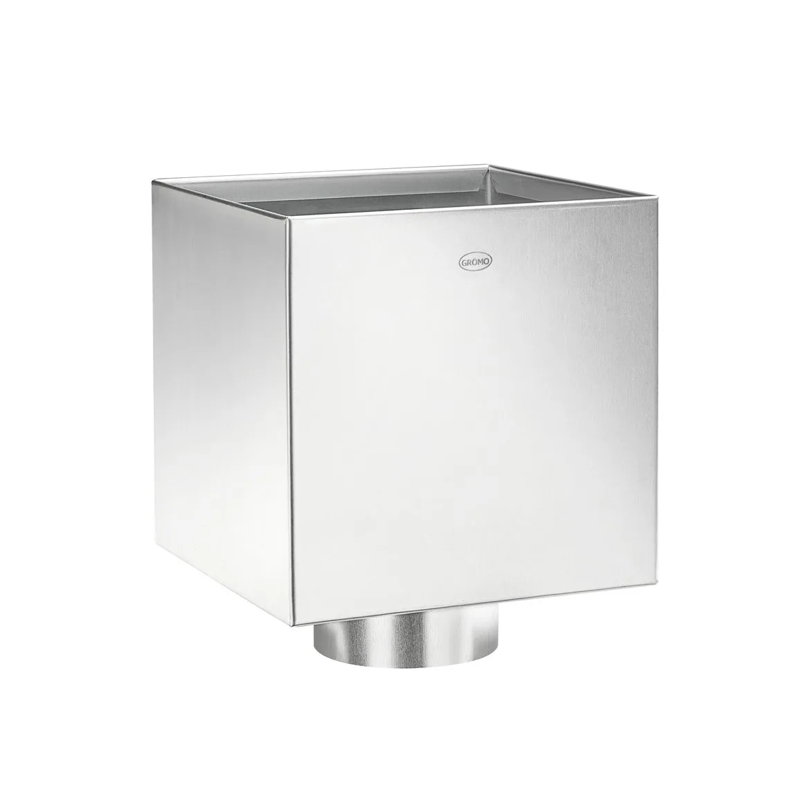 GRÖMO Aluminium Flachdach-Wasserfangkasten ø100 kubisch ohne Zulauf, 85179