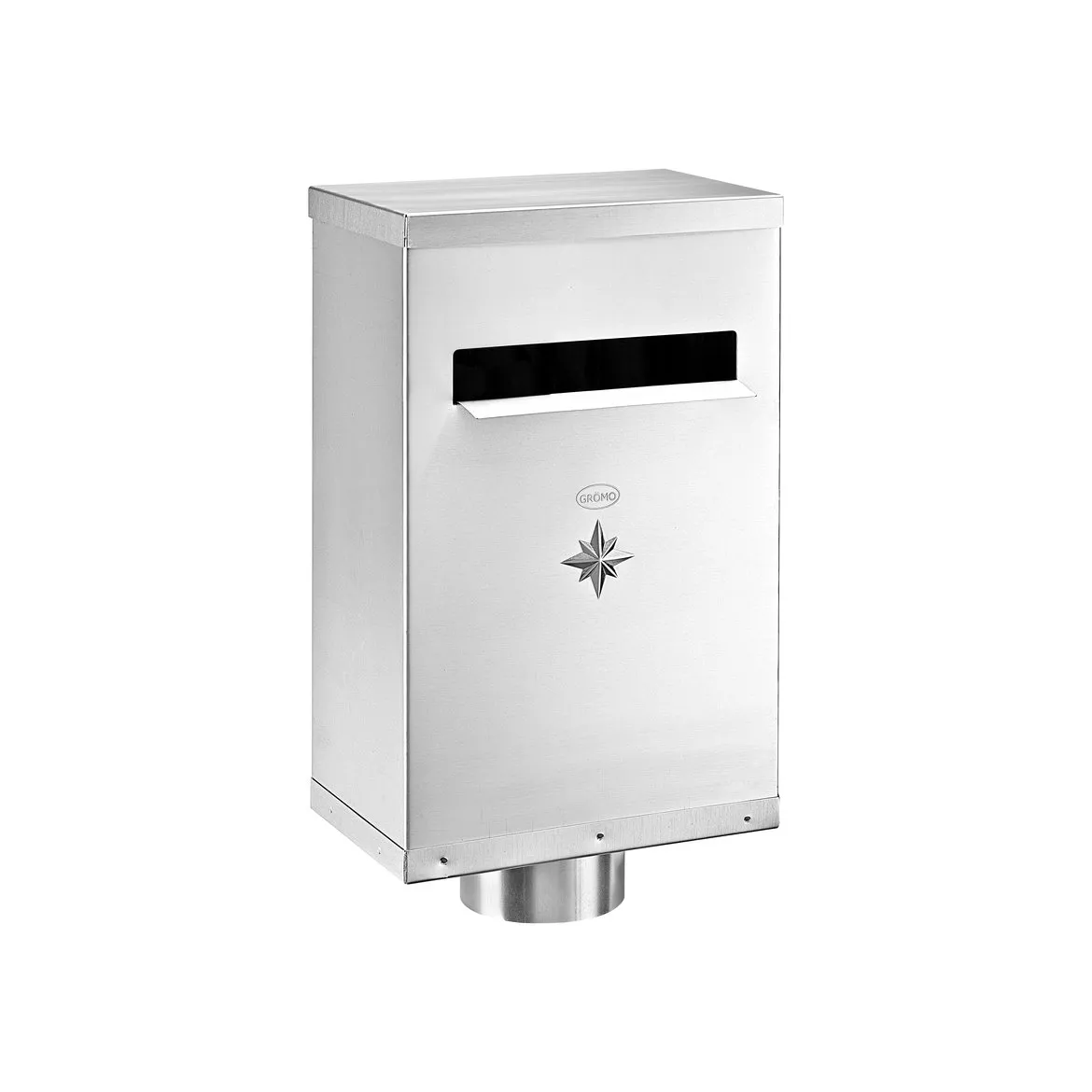 GRÖMO Aluminium Flachdach-Wasserfangkasten ø100 ohne Zulauf, 85165