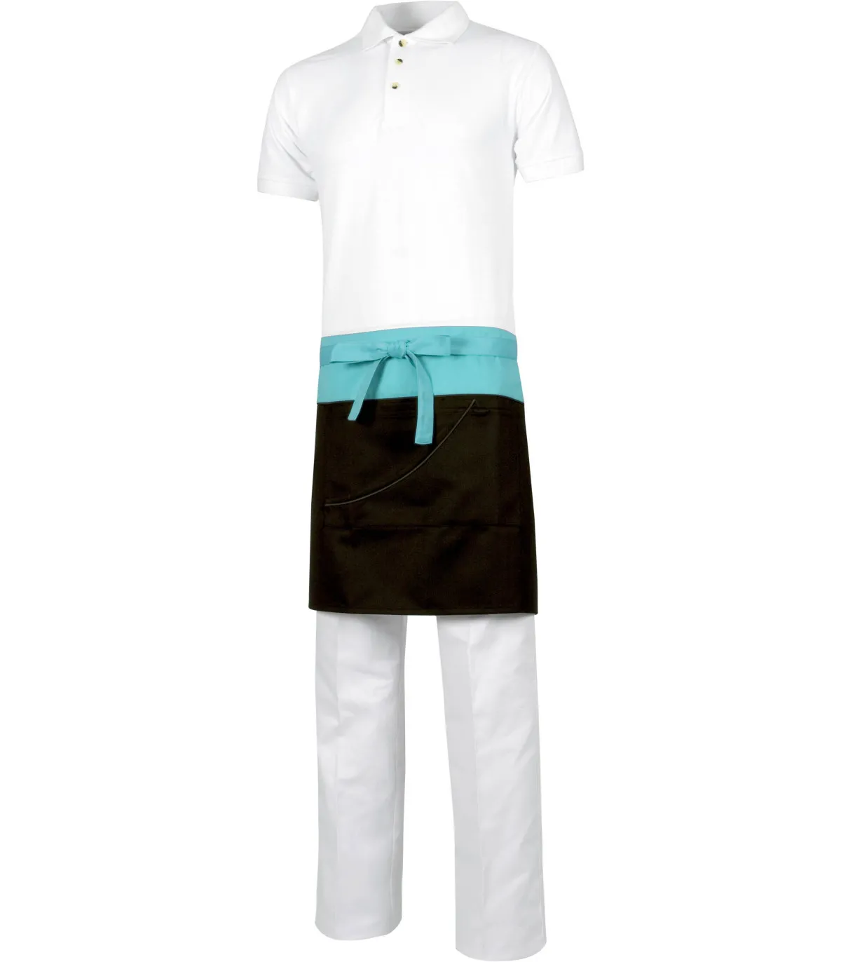 Französische kurze Bicolor-Finish mit zentrale Tasche WORKTEAM M526 KochFarben