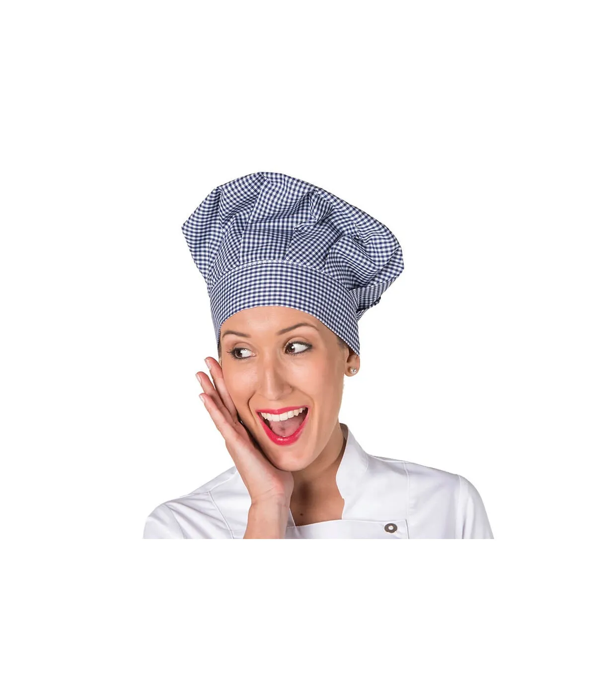 GARY'S Unisex-Kochmütze mit Pilzmuster und Gingham-Karomuster