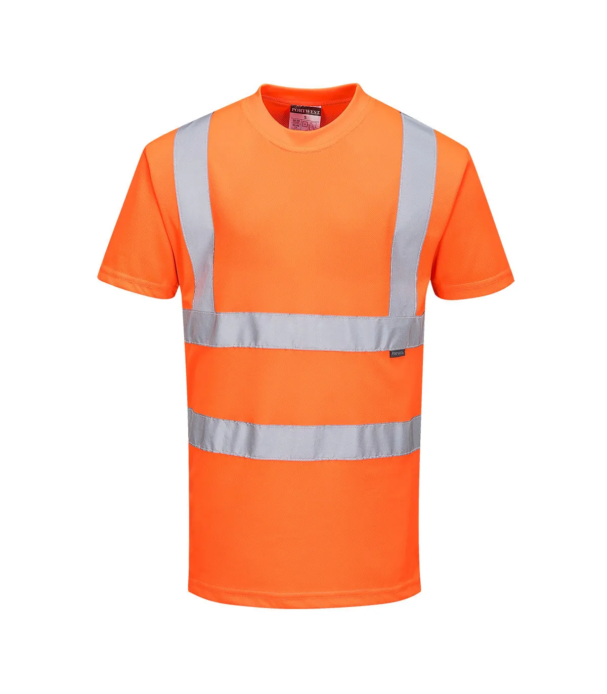 Hi-Vis S/S orange Strickgewebe und reflektierende Bänder RIS 3279 PORTWEST RT11