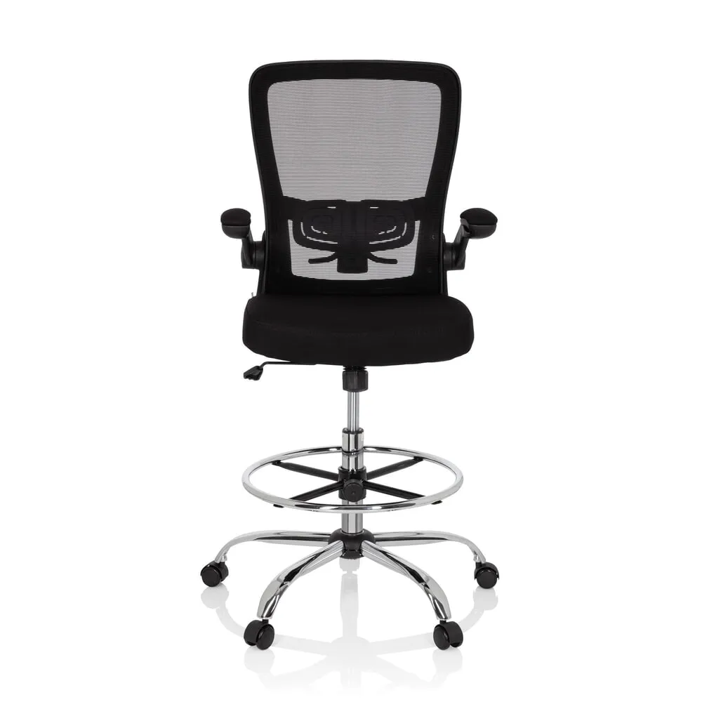 hjh OFFICE Arbeitsstuhl / Arbeitshocker VENDO WORK Stoff/Netzstoff, schwarz