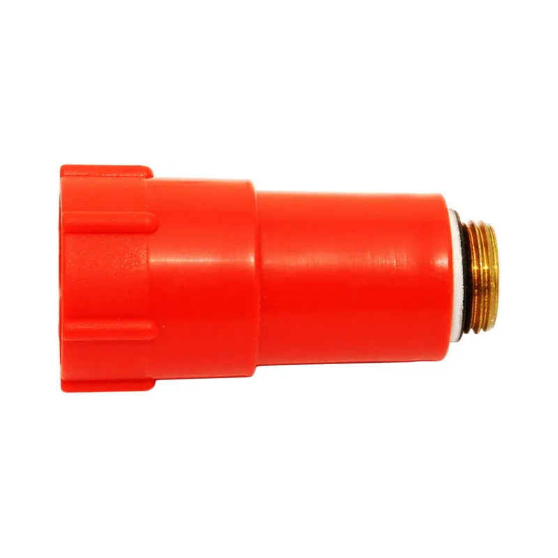 Baustopfen 3/4" rot mit Messing Gewinde Stopfen Blindstopfen
