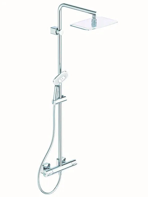 Ideal Standard Duschsystem IDEALRAIN CUBE m.CeraTherm 100 Brausetherm.AP Chrom A6986AA