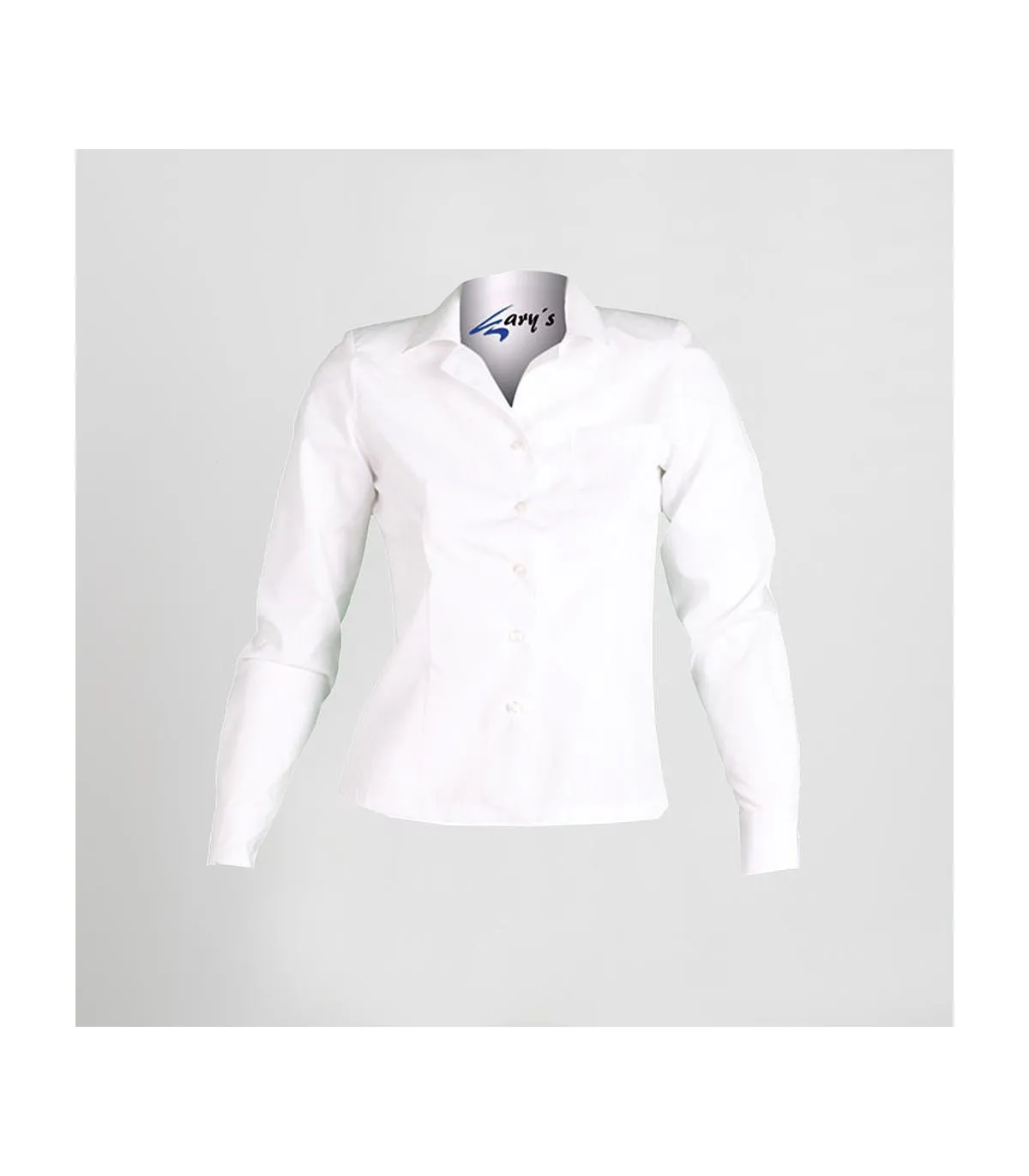 Klassisches Damen-Langarmshirt mit geknöpften Manschetten von GARY'S