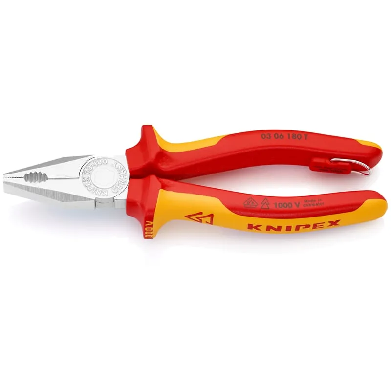 Knipex 03 06 180 T BK Kombizange mit Befestigungsö