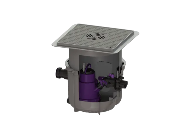 KESSEL Hebeanlage Minilift S KTP 300, resistant, Bodenplatte, schwarz, 280570SC