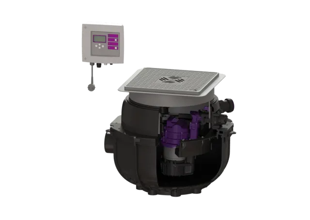 KESSEL Hebeanlage Aqualift S Compact Tronic, GTF 1200, res., Bodenpl., schw., 281250SC