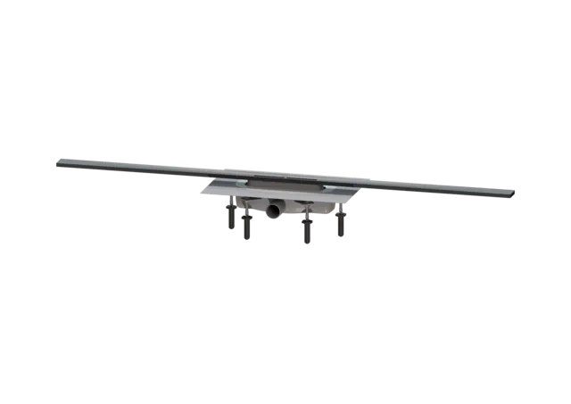 KESSEL Duschrinne Linearis Infinity 60 L: 1200 mm, DN 40, Black, geb., Megastop, 45302.12