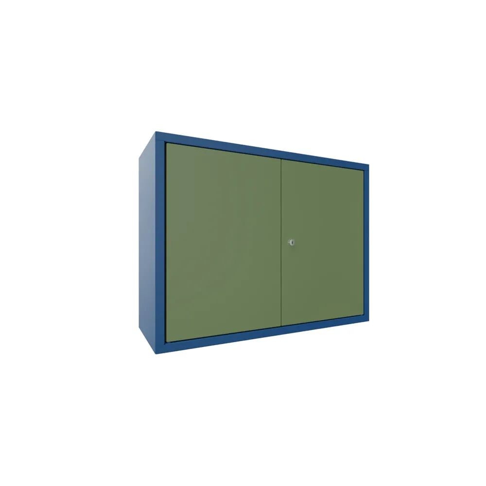PAVOY Hängeschrank, HxBxT 600 x 800 x 300 mm, resedagrün, enzianblau