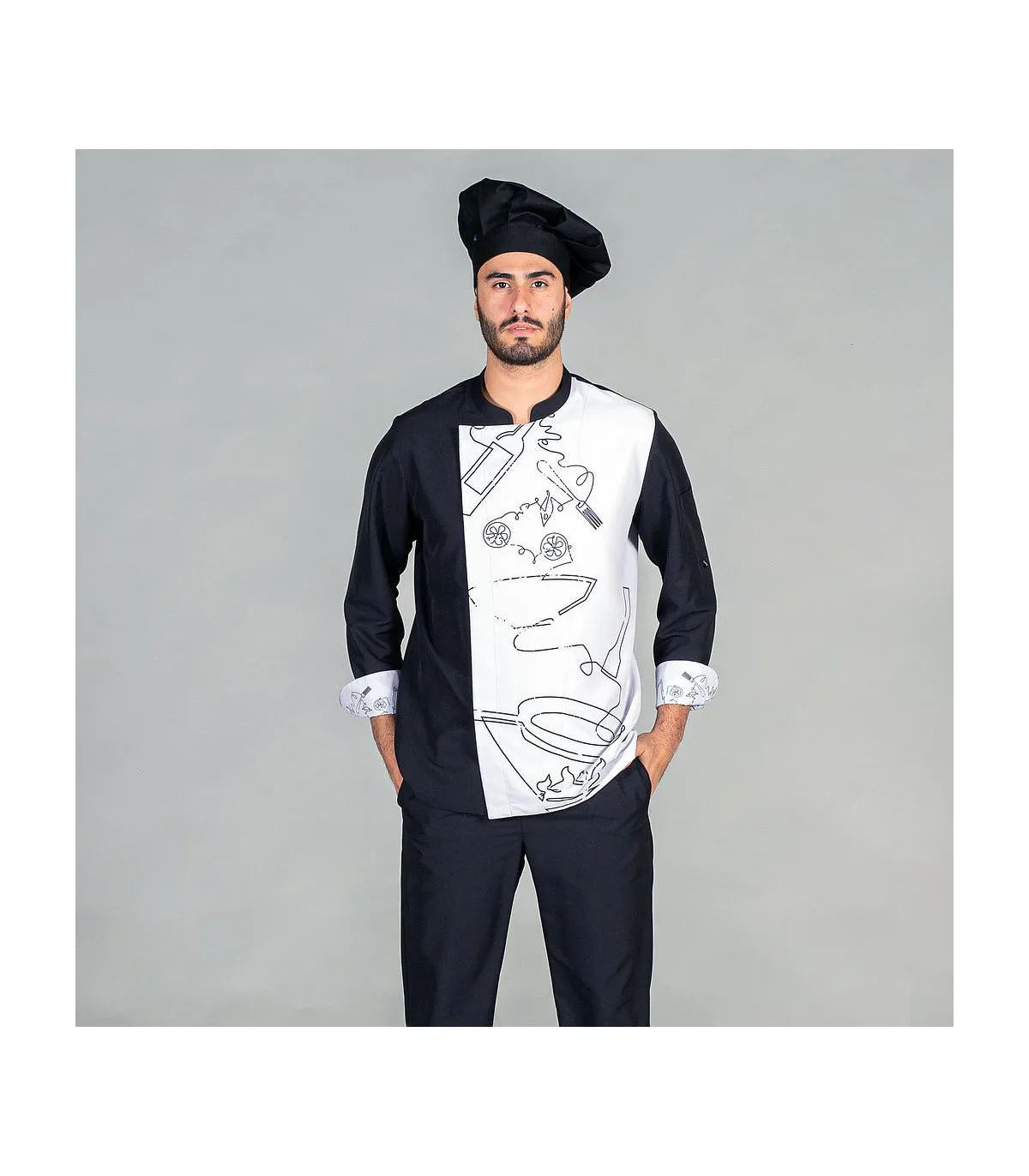 Professionelle Küchenjacke Unisex Mikrofaser antibakteriell TORRES UNIFORMES GARY'S 942300