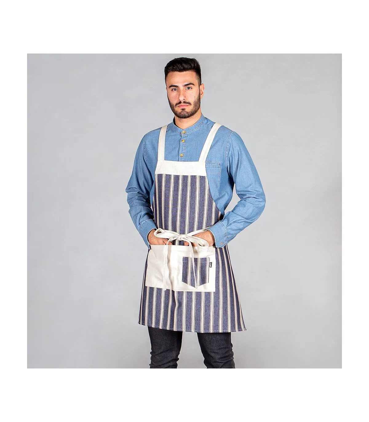 Pron mit Lonet gestreiftem Peto 76X68 CM, Fronttaschen UNIFORMES GARY'S 157300