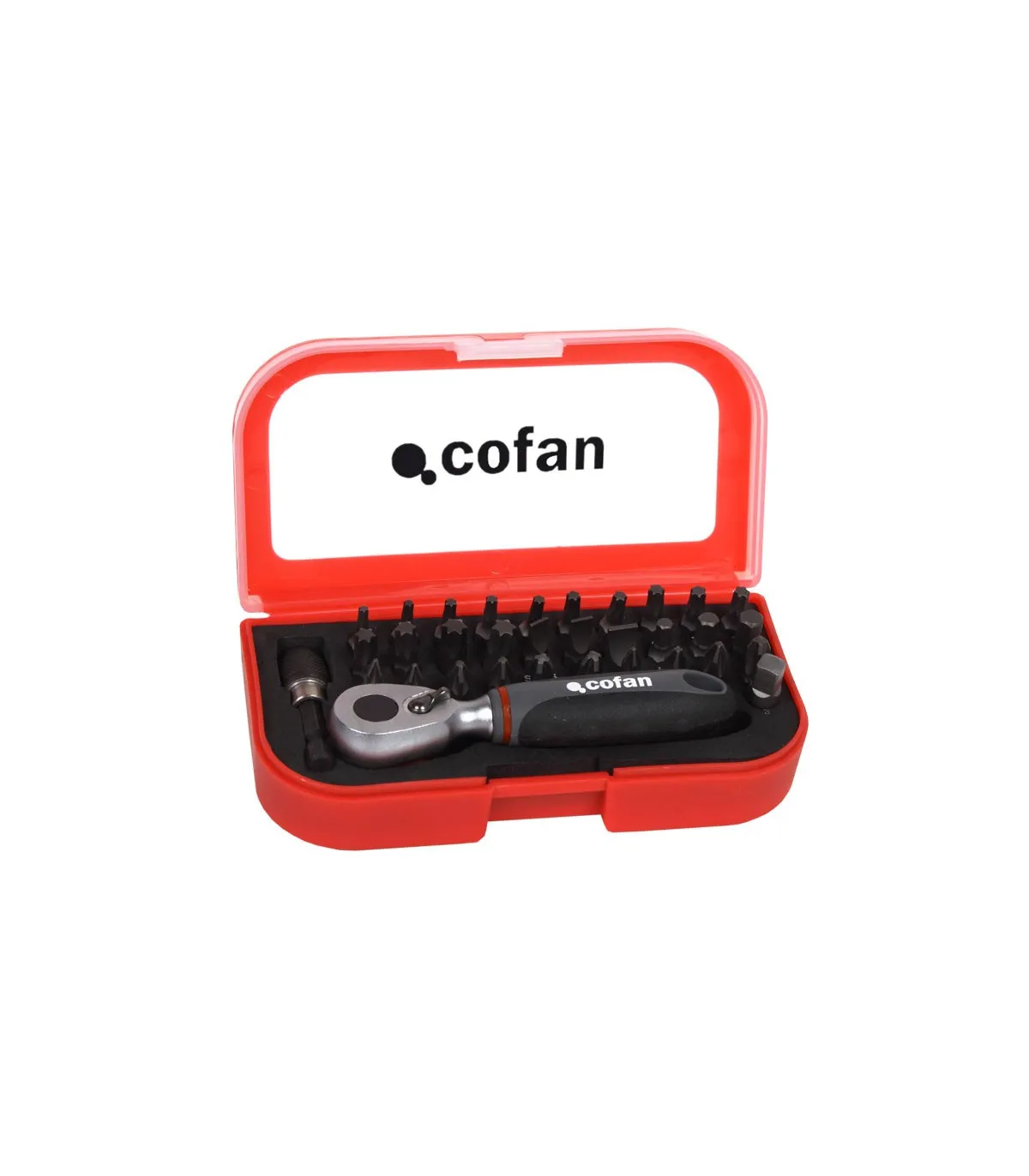 Set Mini-Ratcher 1/4 mit 33-teiligen Tipps Cofan 14009021