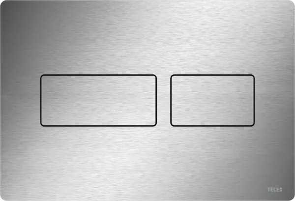 TECEsolid WC-Betätigungsplatte Edelstahl gebürstet für Zweimengentechnik 9240430