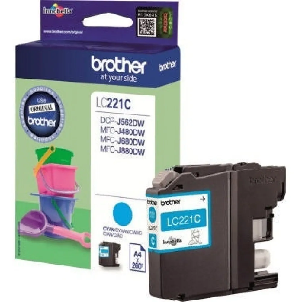 Brother Tintenpatrone LC221C 260Seiten cyan