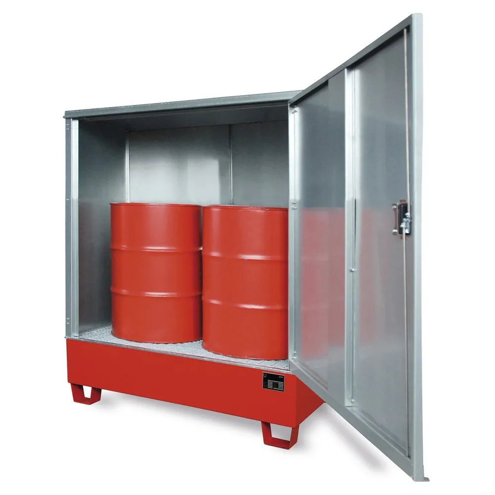 Umhausung für Bauer® Auffangwanne Modul MAW, abschließbare Tür