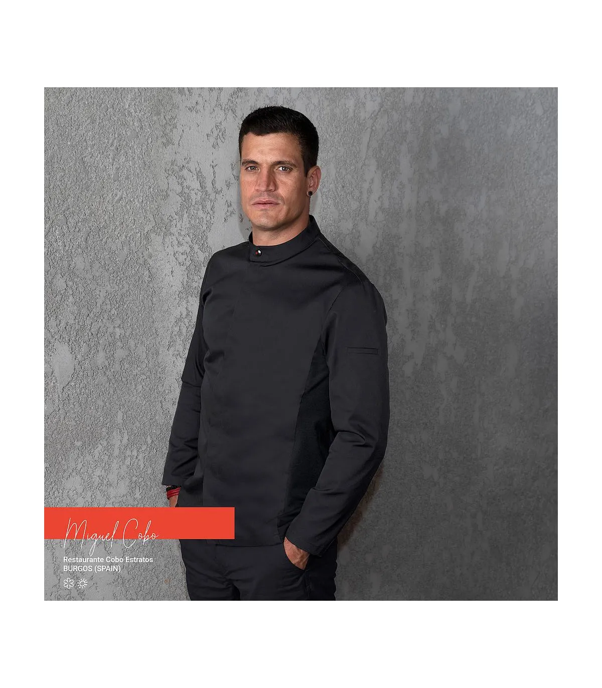 Unisex Küchenjacke mit Hydraulik gewebter clip OSIRIS UNIFORMES GARY'S 930001