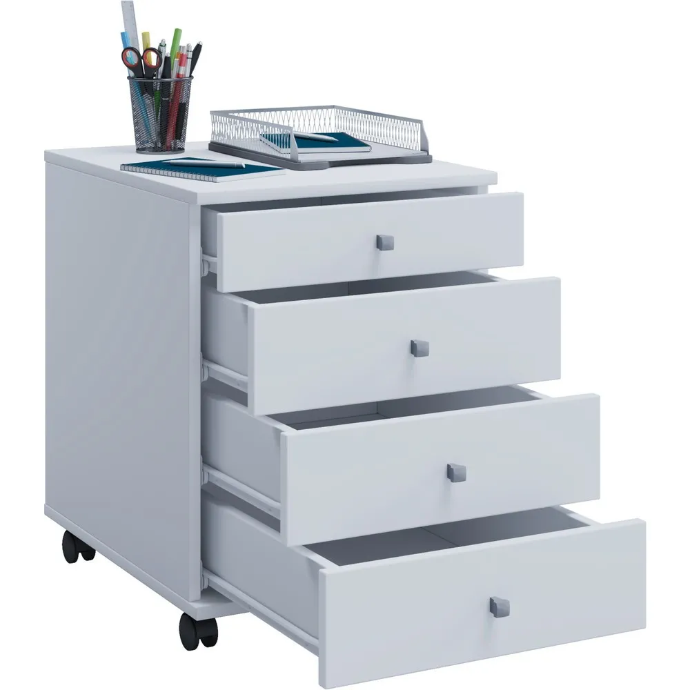 VCM Rollcontainer Lona, HxBxT 570 x 420 x 500 mm, weiß