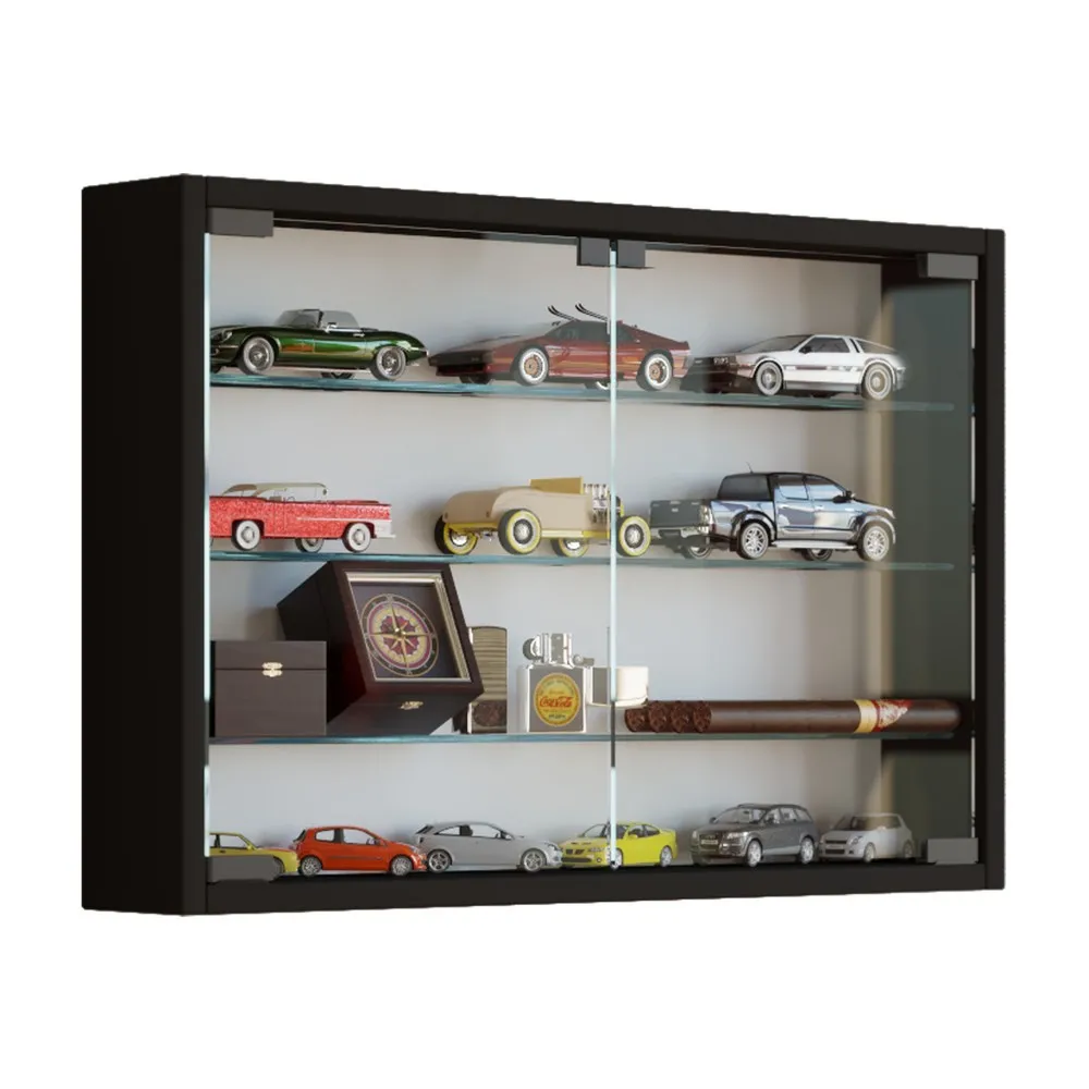 VCM Wandvitrine Mandosa M, schwarz