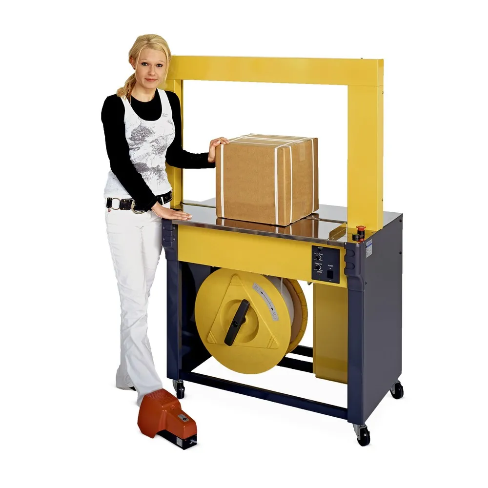 Vollautomatische Umreifungsmaschine für PP-Band, für Bandbreite 12 mm, HxBxT 1.539 x 1.115 x 600 mm