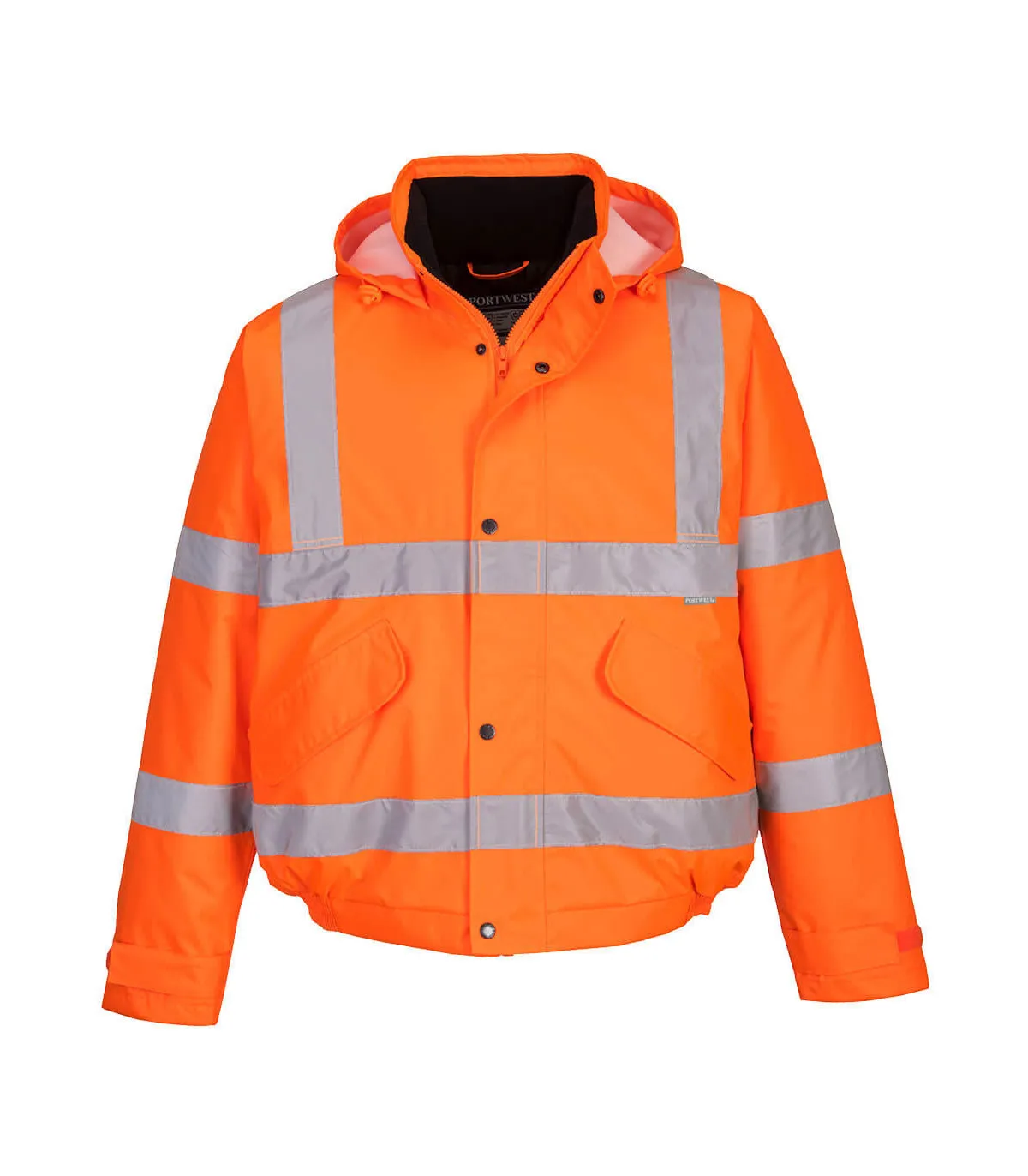 Wasserdicht Hi-Vis Winterjacke mit Kapuze und reflektierenden Bändern PORTWEST S463